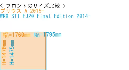 #プリウス A 2015- + WRX STI EJ20 Final Edition 2014-